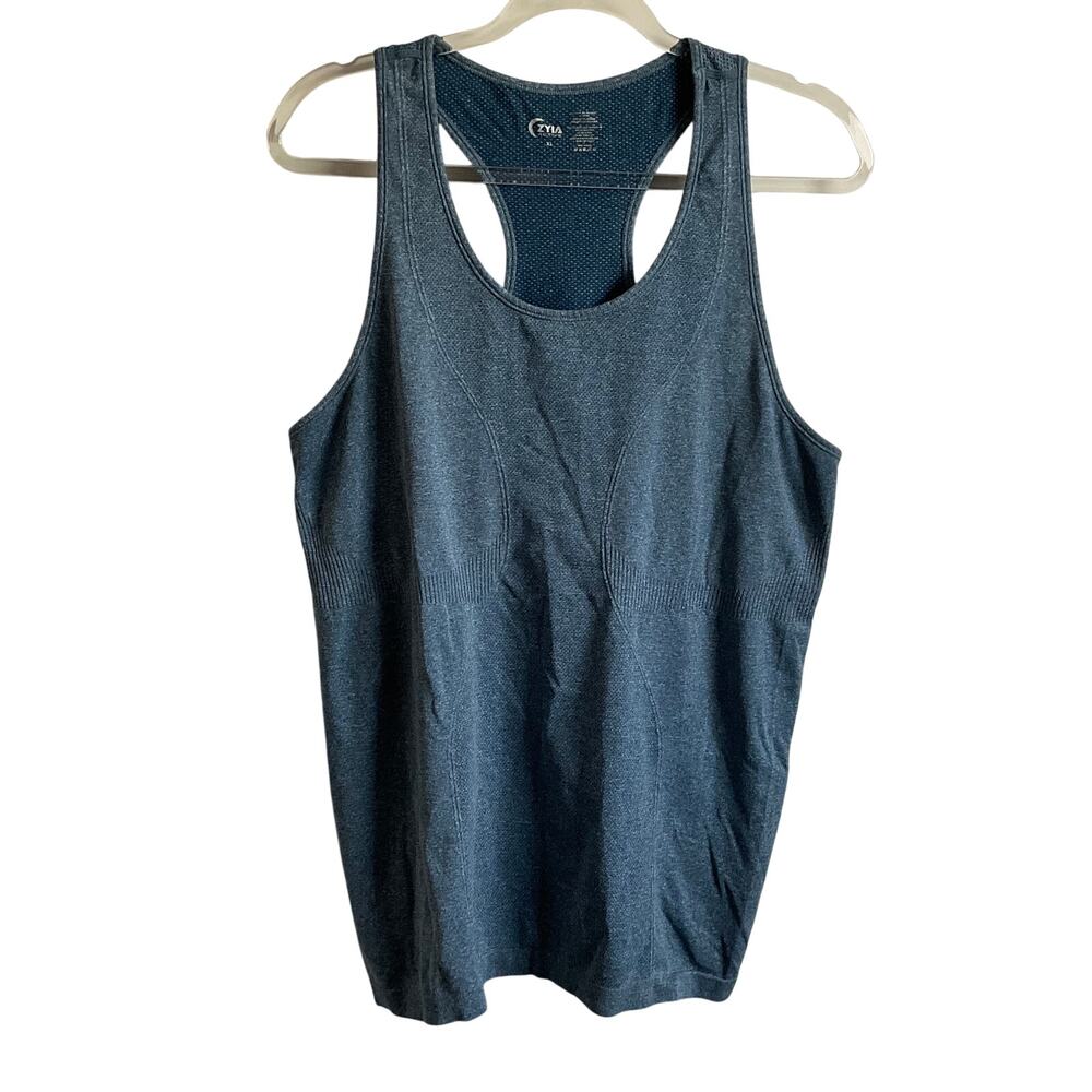 ZYIA Active Women’s Blue Seamless Racerback Tank Top - Size XL